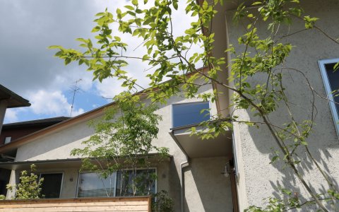 赤磐市｜小さな庭があるシンプル外構