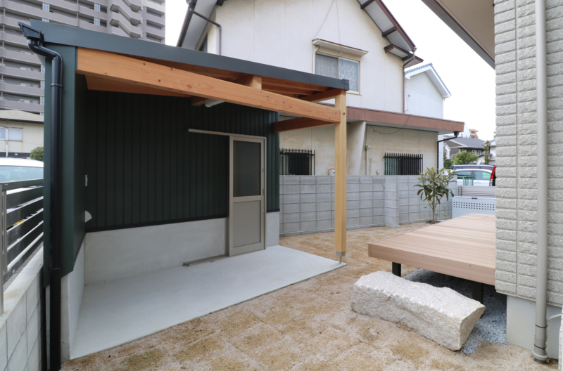 倉敷市｜ⅮⅠＹ小屋と植栽のある庭づくり
