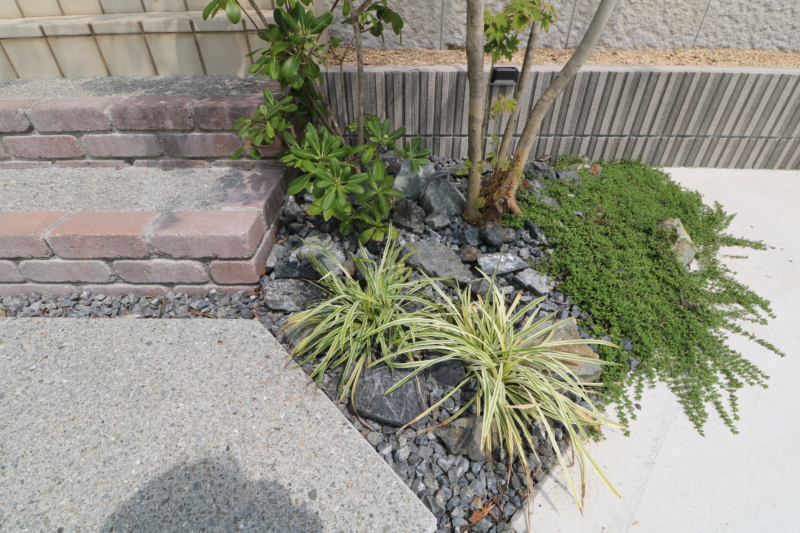 倉敷市｜植栽彩るシンプルエクステリア