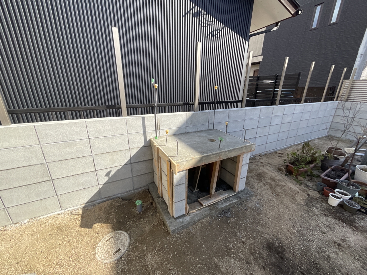 モルタルシンクの造作作業