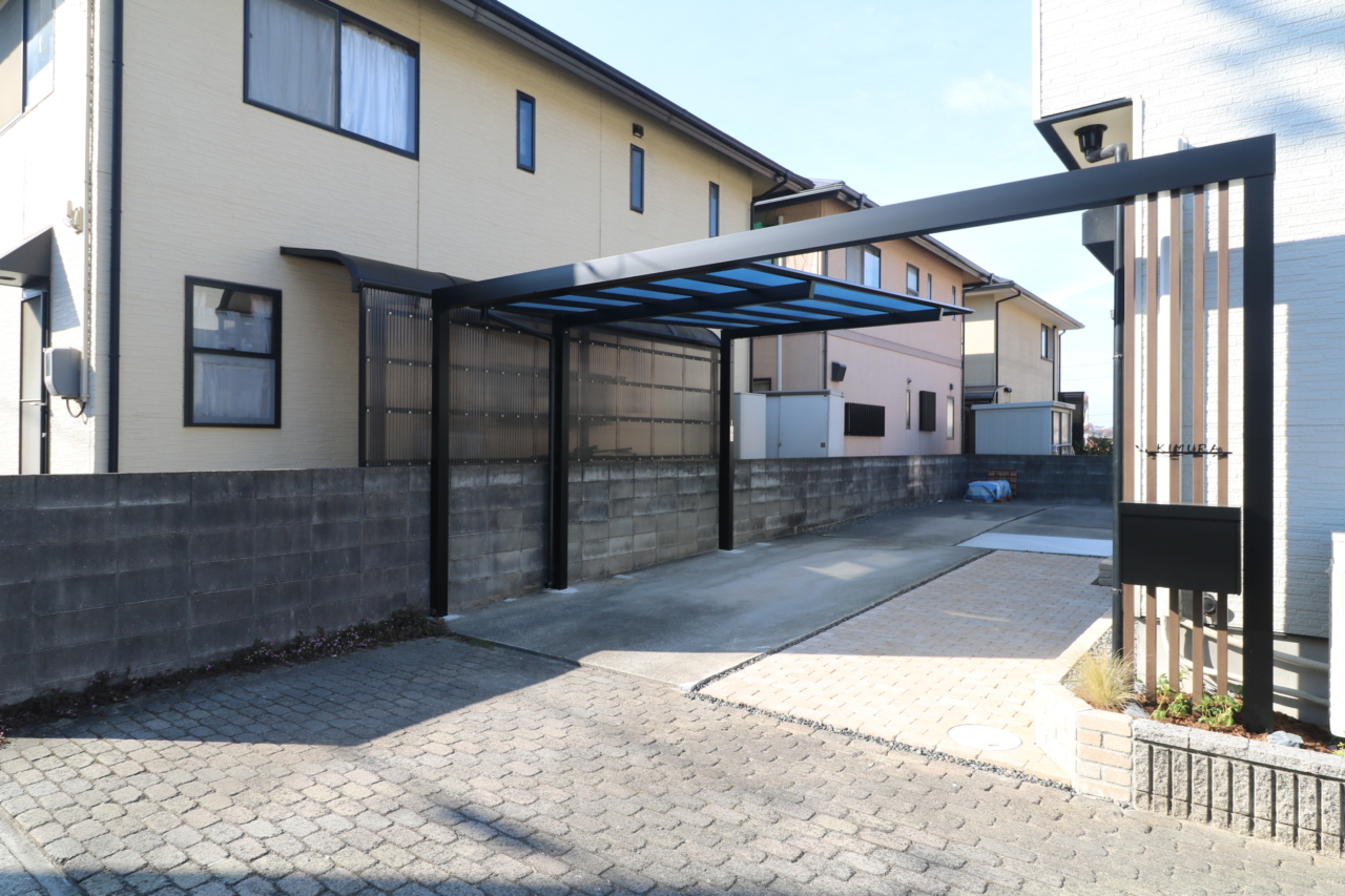 倉敷　外構　リフォーム　カーポート　ゲート