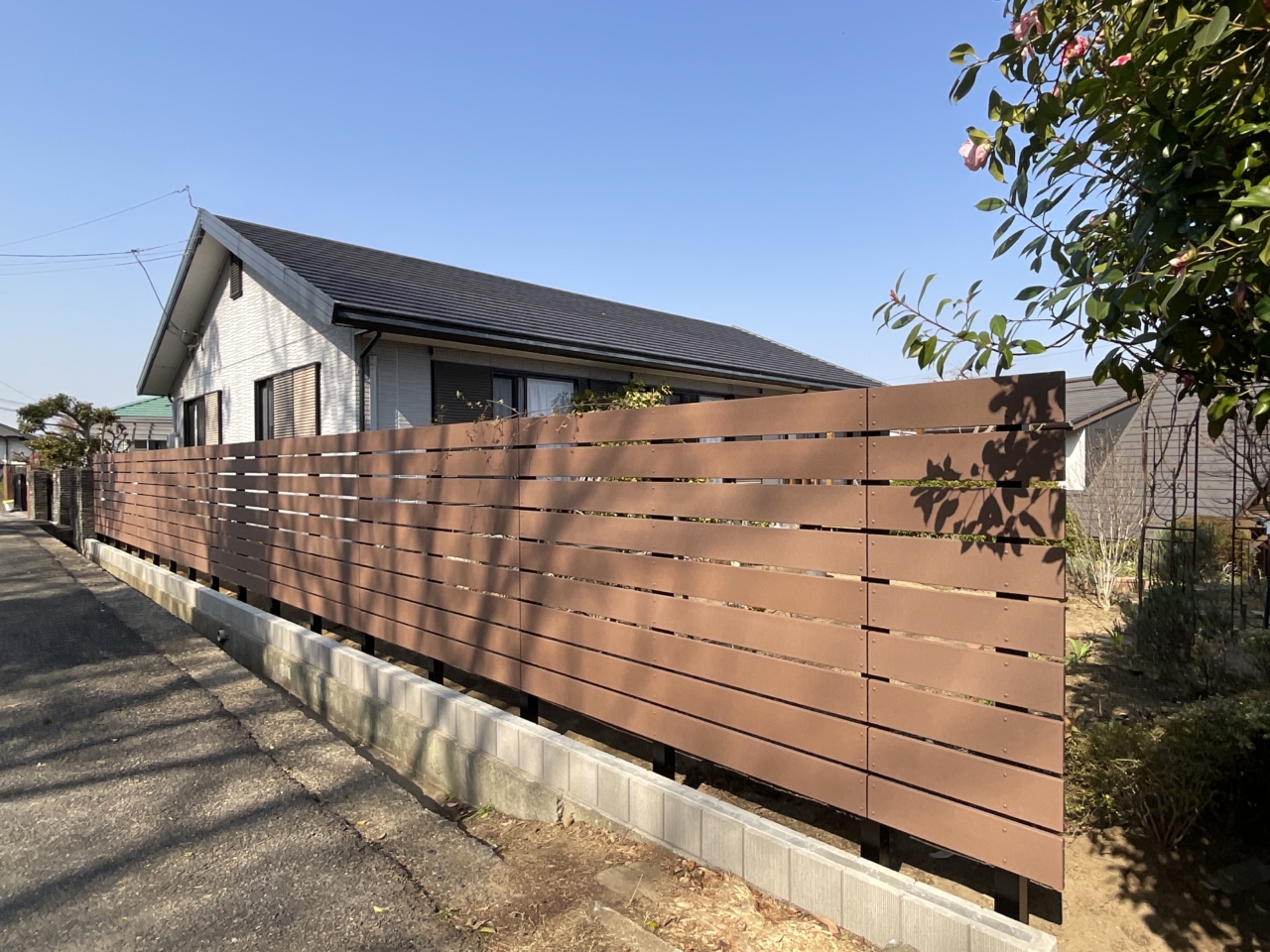 倉敷市 完成 目隠しフェンス エコモック