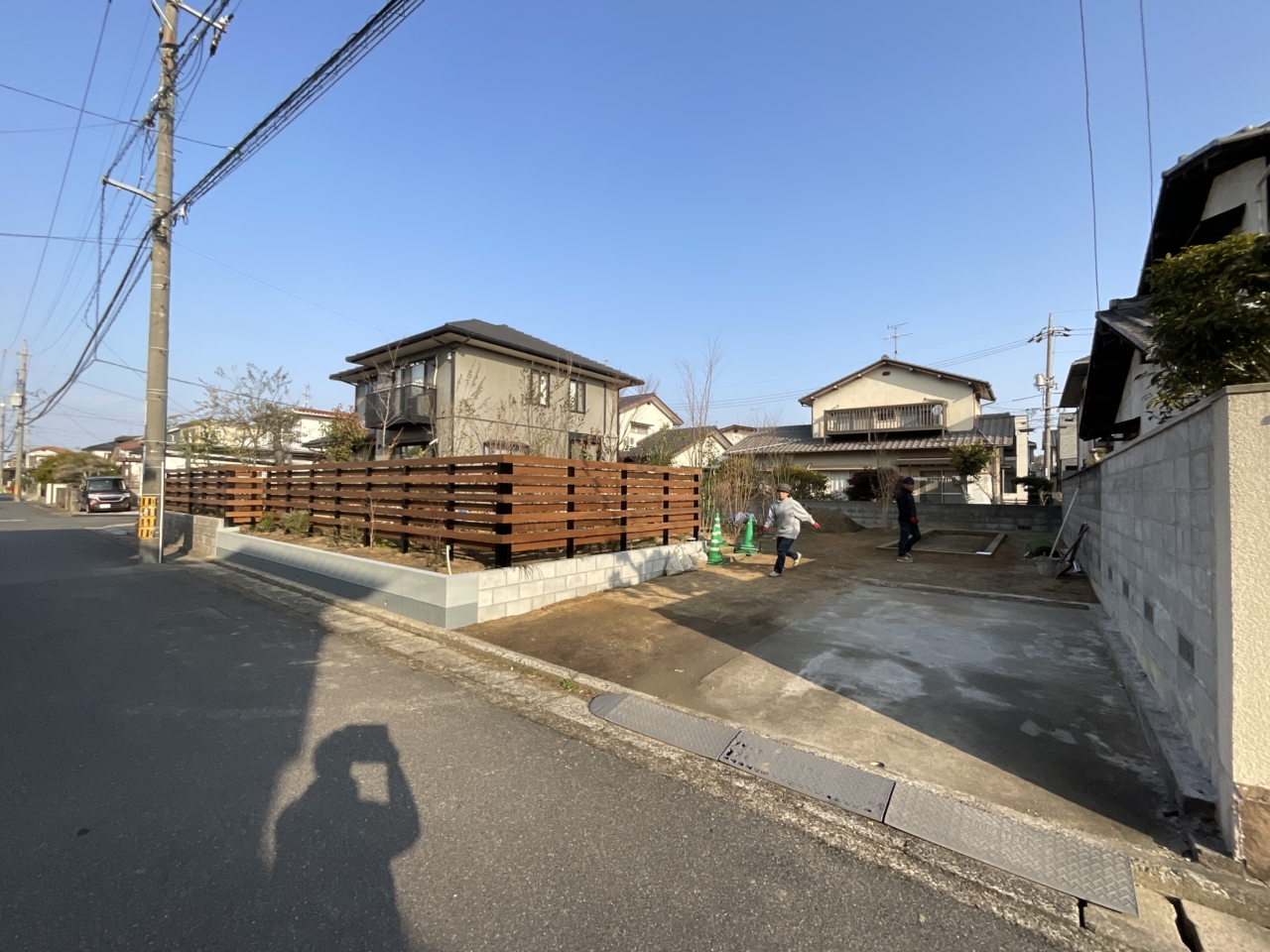 倉敷　庭　フェンス完成