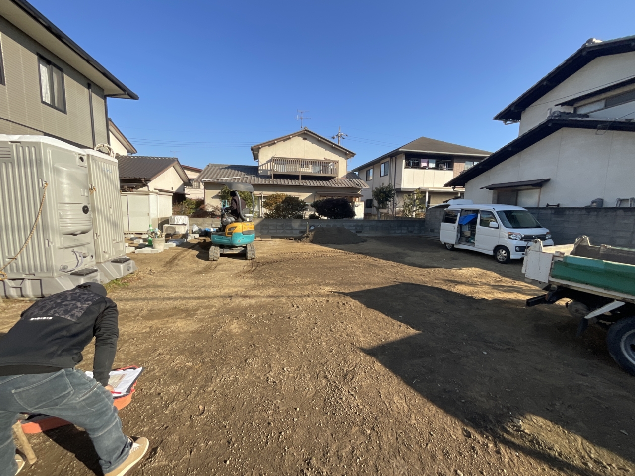 倉敷市　施工中　すきとり
